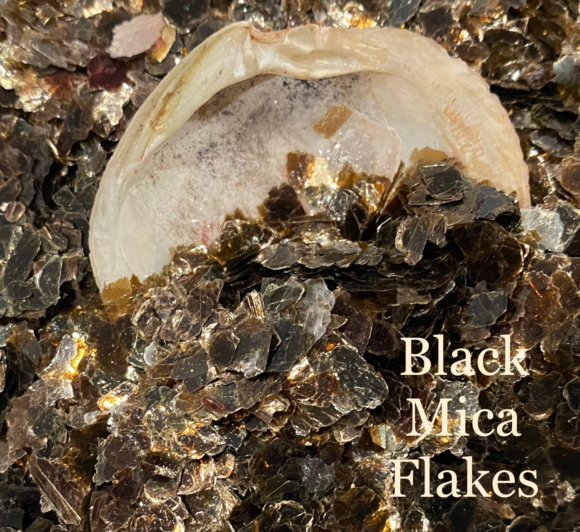 Small Flake Natural Mica Flakes for Craft Projects ~ 2 oz ~ Gold