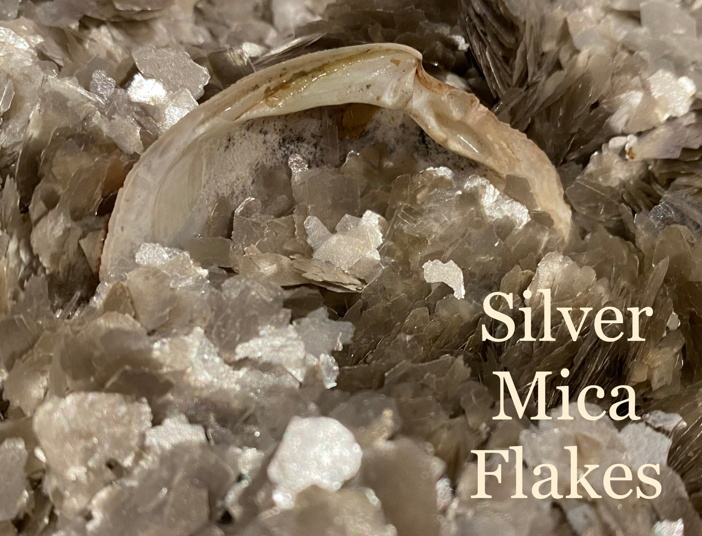 Natural German Mica Flakes ~ Antiqued Silver *CLEARANCE*